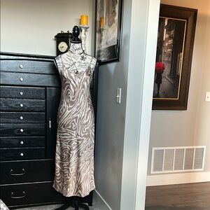 NWOT Zebra Stripe Slip Dress by Bohme